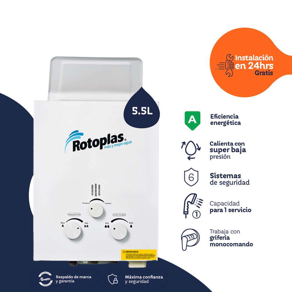 TERMA A GAS ECOFLAMING 5.5L GN +CONEXIÓN