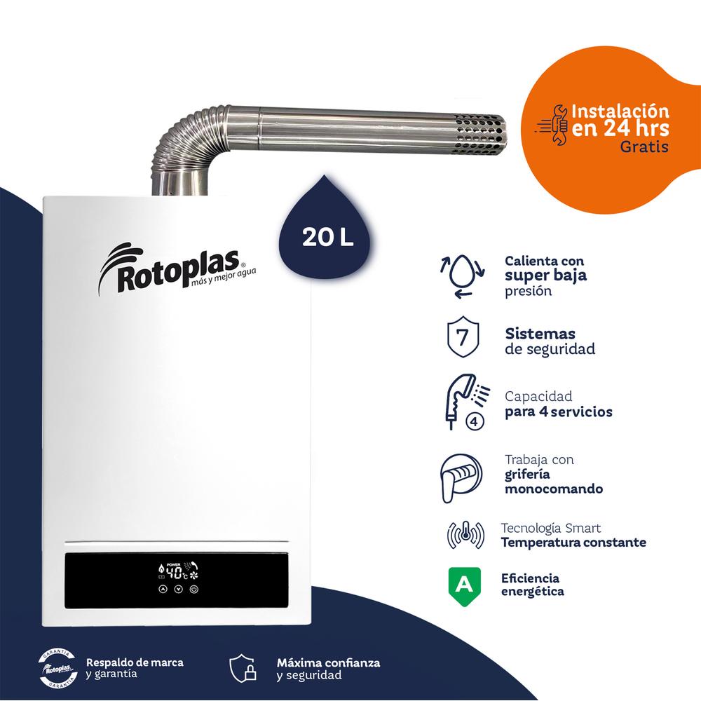 TERMA A GAS CONFORT MAX 20L GLP KIT+VAL +CONEXIÓN