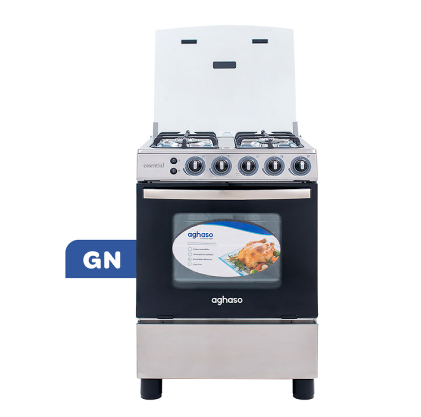 Cocina Aghaso ESSENCIAL 4H + COMBO + CONEXIÓN + CAMPANA EXTRACTORA 60 CM