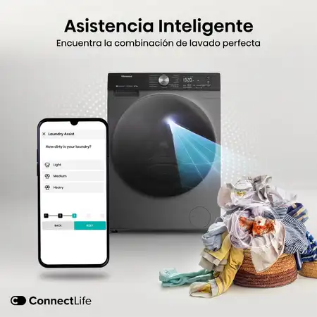 Lavaseca Hisense 14/9 kg carga frontal, secado con Bomba de Calor, c/Wifi, WD3S1443BT - Image 2