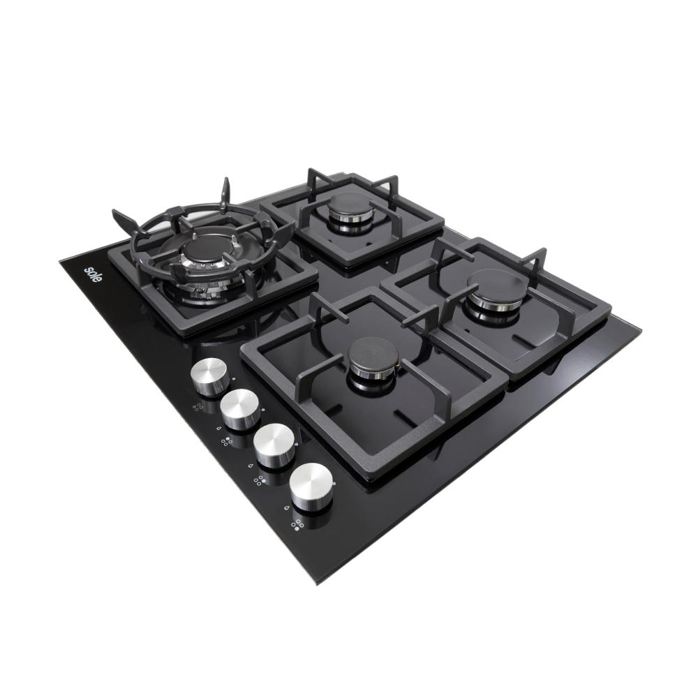 COCINA EMPOTRABLE SOLE 4Q TOP VIDRIO SOLCO040GN + HERVIDOR - Image 2