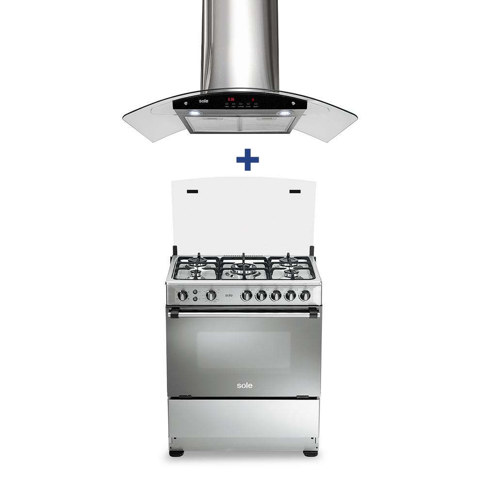 COCINA SOLE 30" - DUBAI BASIC CAMPANA SOLE DECORATIVA VENUS PLUS 90 + HERVIDOR - Image 2