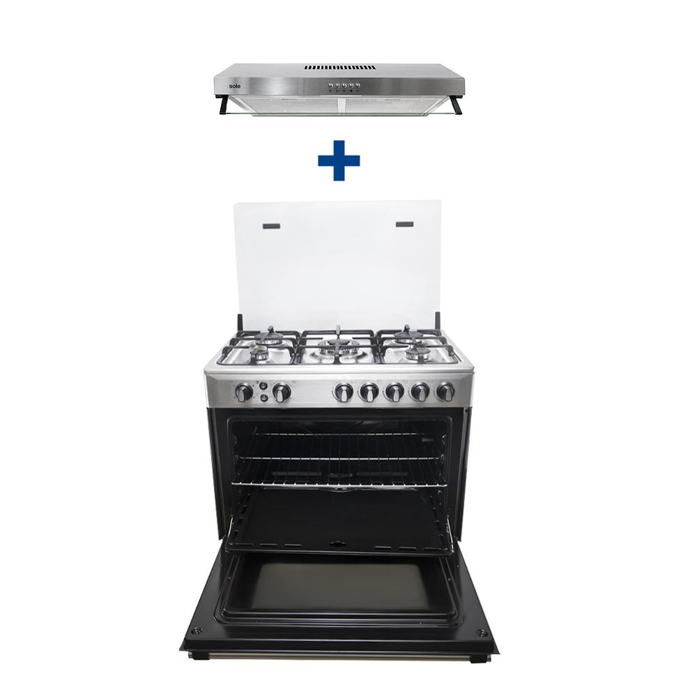 COCINA SOLE 30" - DUBAI DELUXE CAMPANA SOLE DECORATIVA VENUS PLUS 90 + HERVIDOR