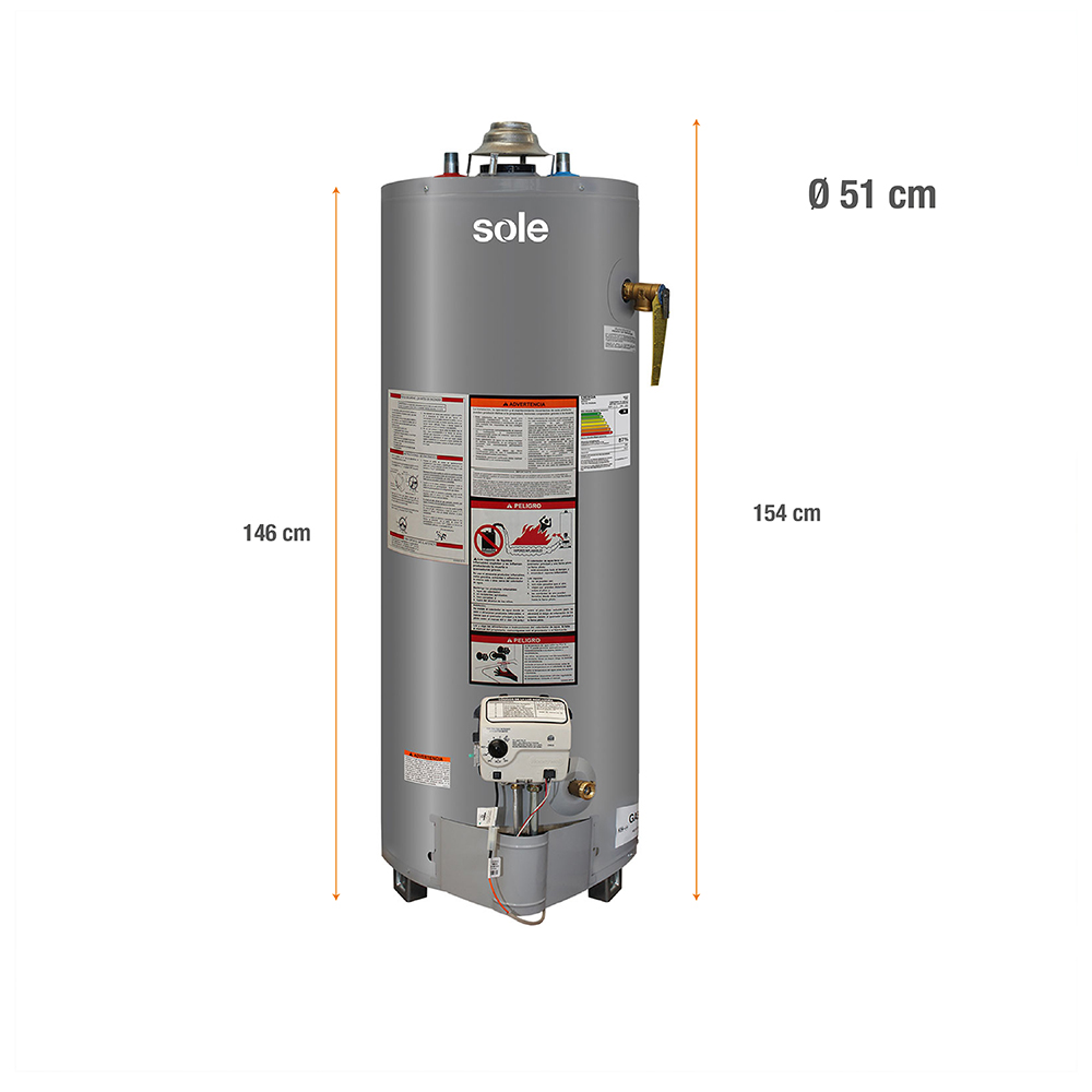 TERMOTANQUE SOLE GN TIPO B 180 LT + HERVIDOR