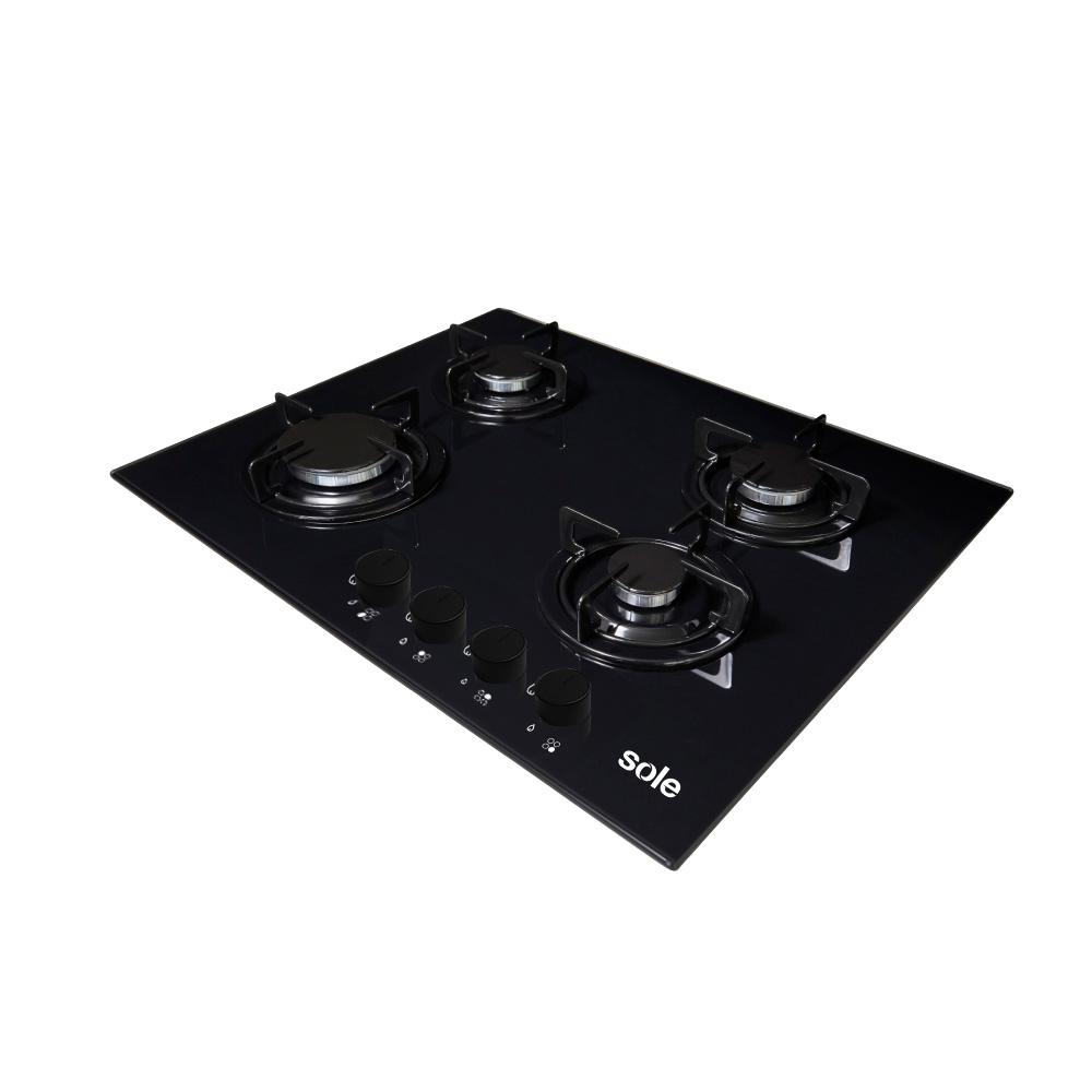 COCINA EMPOTRABLE SOLE 4Q VIDRIO SOLCO049GN + HERVIDOR - Image 2