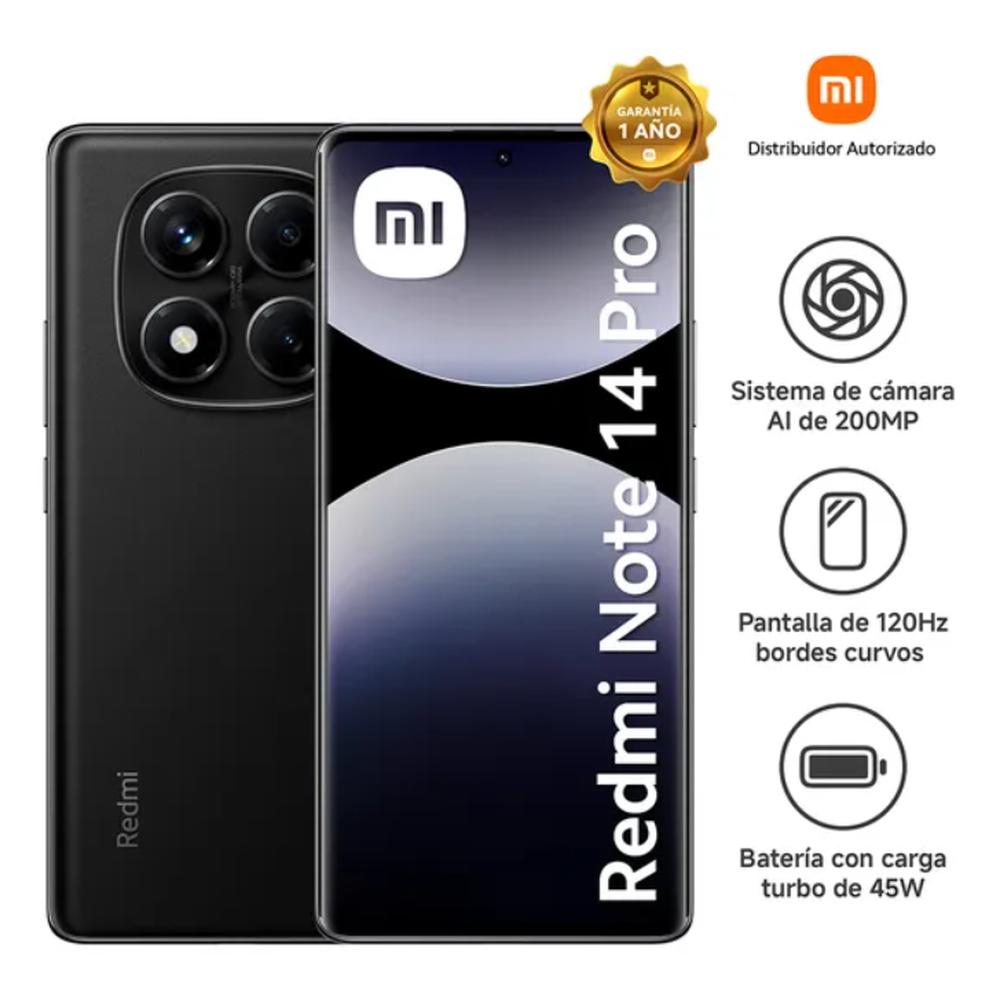 Celular Redmi Note 14 PRO 5G  6.67" 8GB RAM 256GB Negro