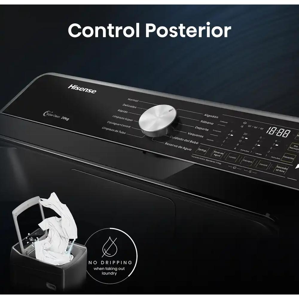 LAVADORA HISENSE 20 KG WT312023UT Gris medio - Image 3