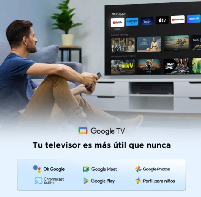 TELEVISOR TCL QLED 55" UHD 4K Smart TV GOOGLE TV 55T6C MODELO 2025 - Image 5