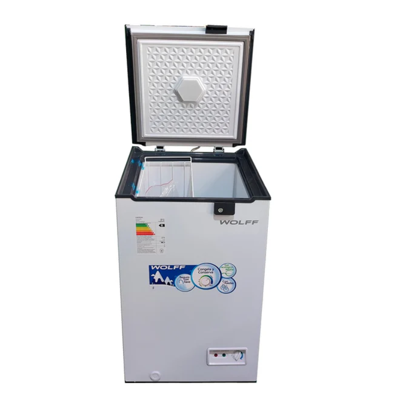 CONGELADORA - CONSERVADORA 100 LTS WOLFF C/LLAVE, RUEDAS +
