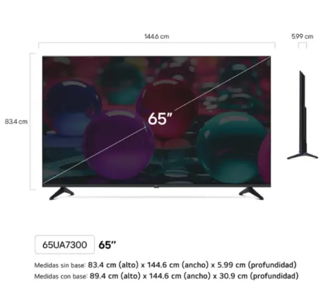 TELEVISOR LG 4K ULTRA HD 65" 65UA7300PSB MODELO 2025 + - Image 4