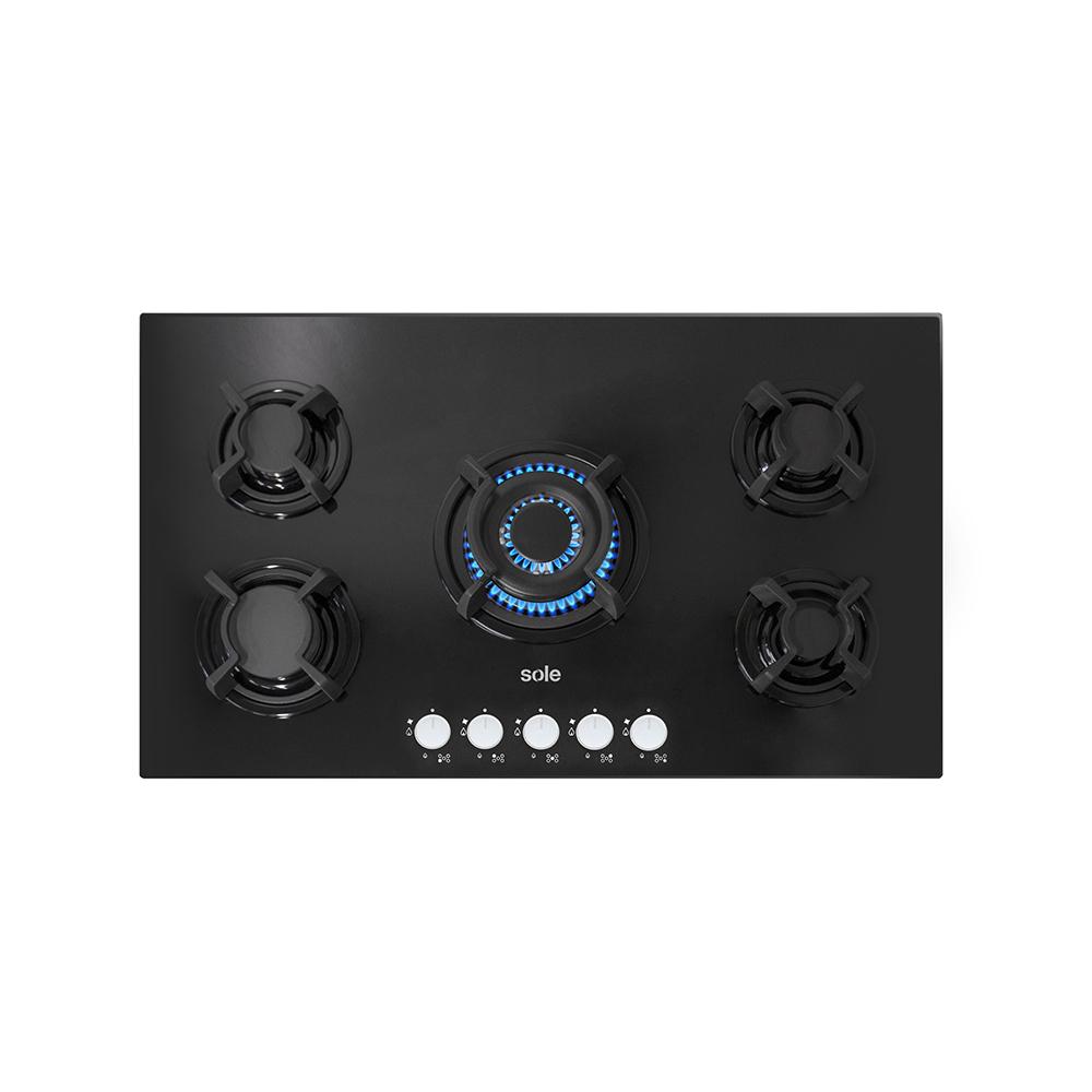 COCINA EMPOTRABLE SOLE 5Q VIDRIO SOLCO033GN + HERVIDOR - Image 2