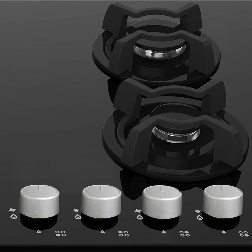 COCINA EMPOTRABLE SOLE 4Q VIDRIO SOLCO034GN CAMPANA SOLE DECORATIVA VENUS PLUS 90 + HERVIDOR - Image 2