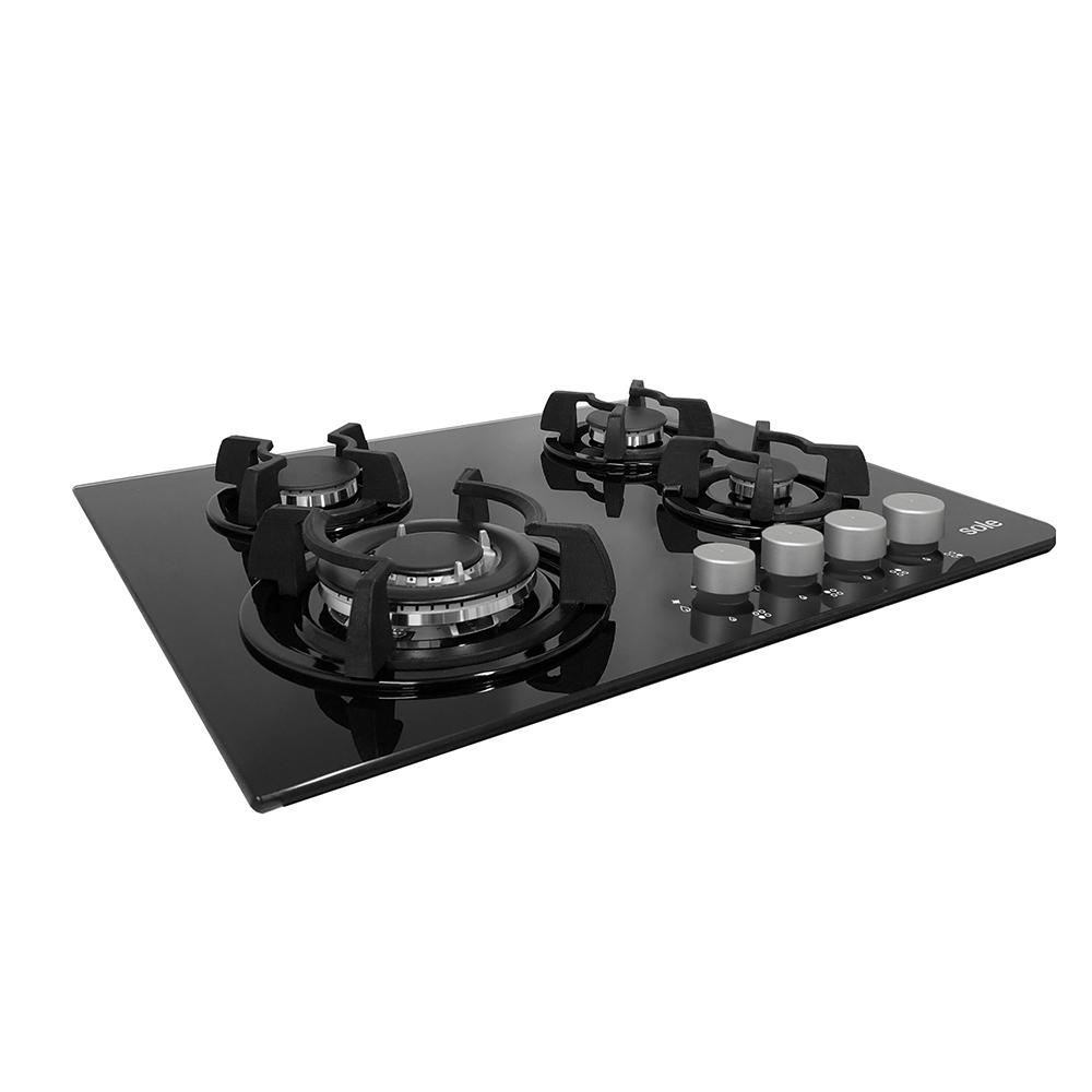 COCINA EMPOTRABLE SOLE 4Q VIDRIO SOLCO034GN CAMPANA SOLE DECORATIVA VENUS PLUS 90 + HERVIDOR - Image 6