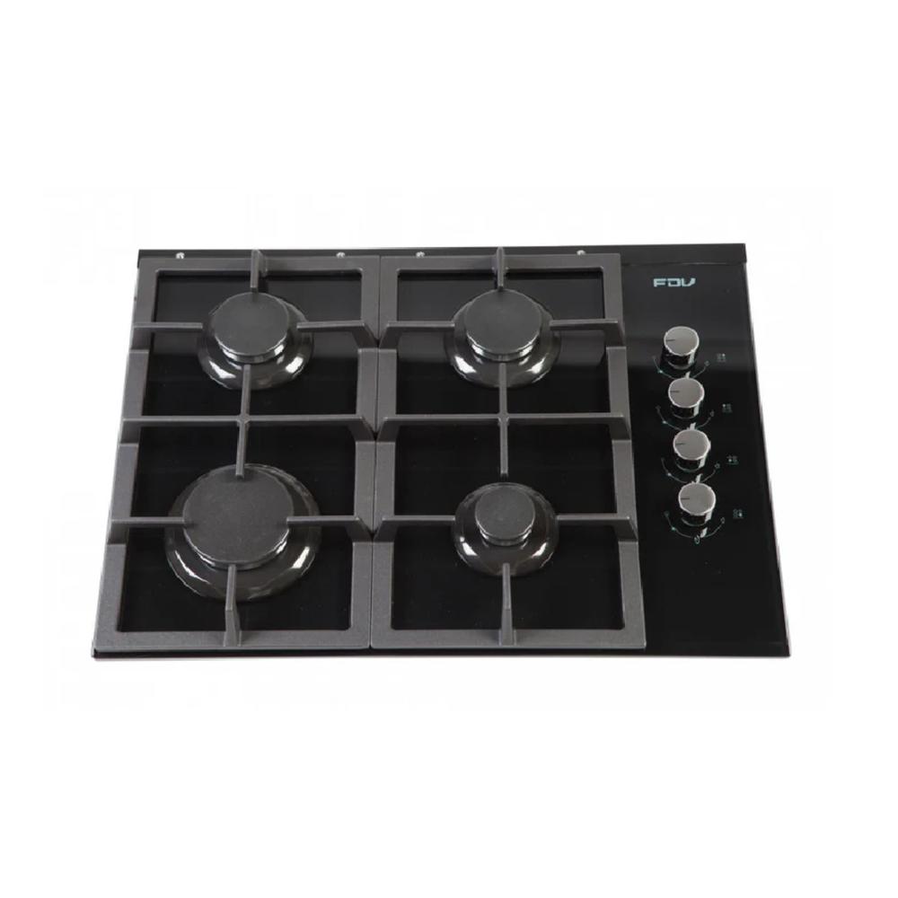 Encimera a Gas natural 4hornillas Crystal 60cm FDV