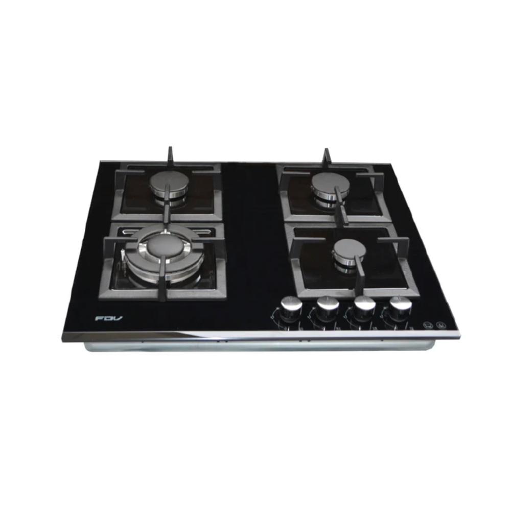 Encimera a gas natural 4 hornillas Black 60cm FDV