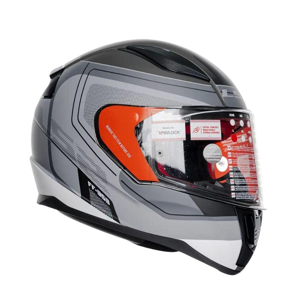 CASCO LS2 FF353 SLIDE GRIS BRILLO/NEGRO