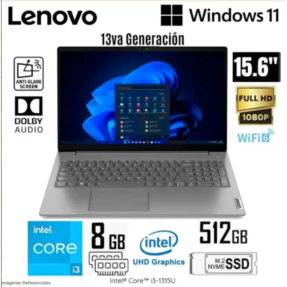 Laptop Lenovo V15 G4 i3 IRU 15.6" FHD, Intel® Core i3-1315U, 8GB DDR4,512GB SSD /Windows 11/IRON GREY