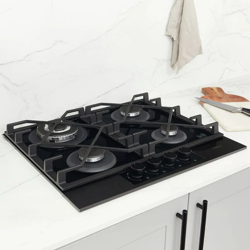 ENCIMERA A GAS NATURAL 60CM SIGNATURE + HORNO A GAS NATURAL 70L BLACK + CAMPANA EXTRACTORA 60CM CLASS BLACK