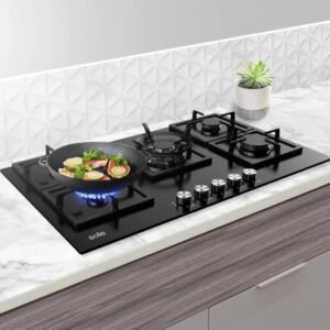 COCINA EMP. SOLE 5Q VIDRIO SOLCO041GN CAMPANA EXTRAC 2M 90 SLIM BLACK