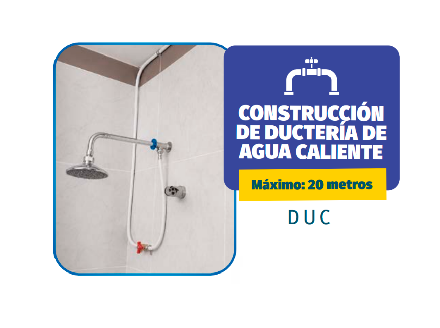 DUCTERÍA MERPES AGUA CALIENTE (HASTA 20 METROS)